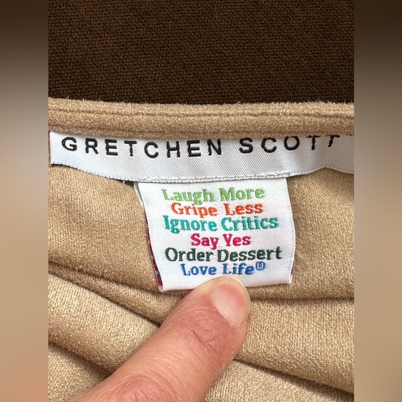 GRETCHEN SCOTT WATERFALL SUEDE LIGHT TAN JACKET, SIZE S - Picture 8 of 13